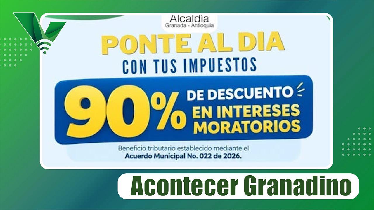 Descuento del 90% en los intereses de industria y comercio